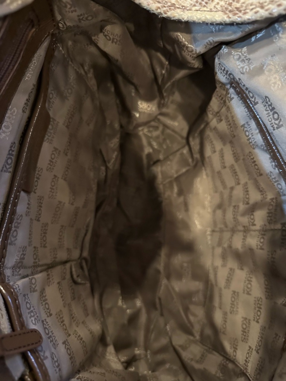 Michael Kors Brimfield Python Embossed Leather Hobo Shoulder Bag - Picture 7 of 8